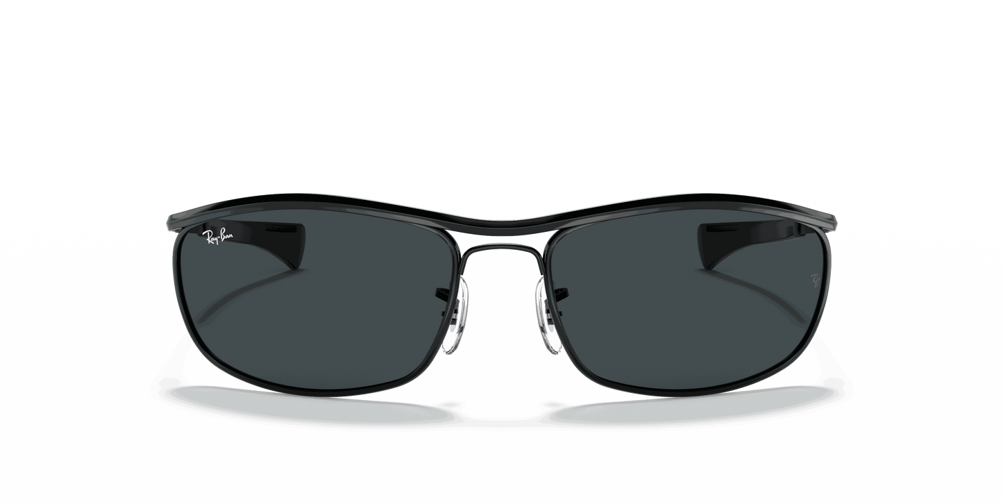 [Blue Lenses, Polished Black Frame]
