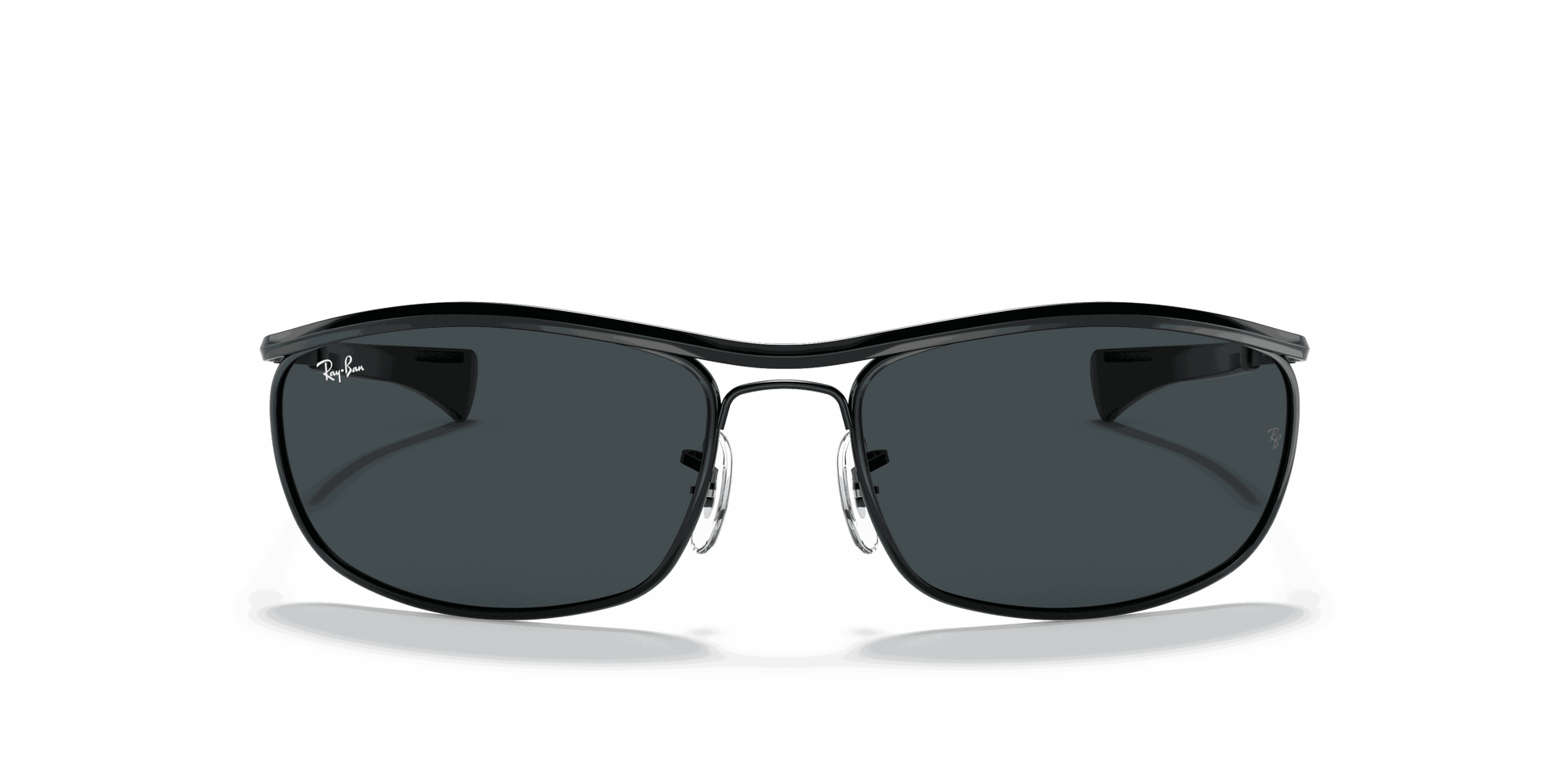 [Blue Lenses, Polished Black Frame]