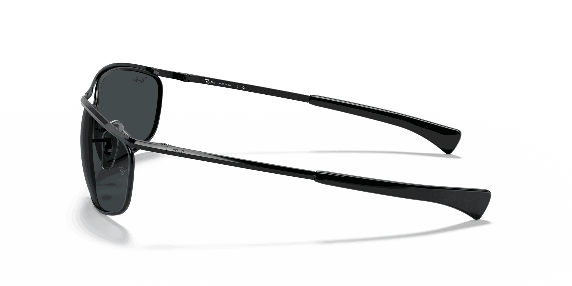 [Blue Lenses, Polished Black Frame]