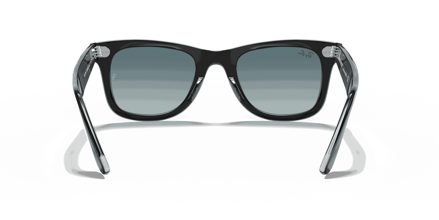 [Blue Gradient Lenses, Polished Black On Transparent Frame]