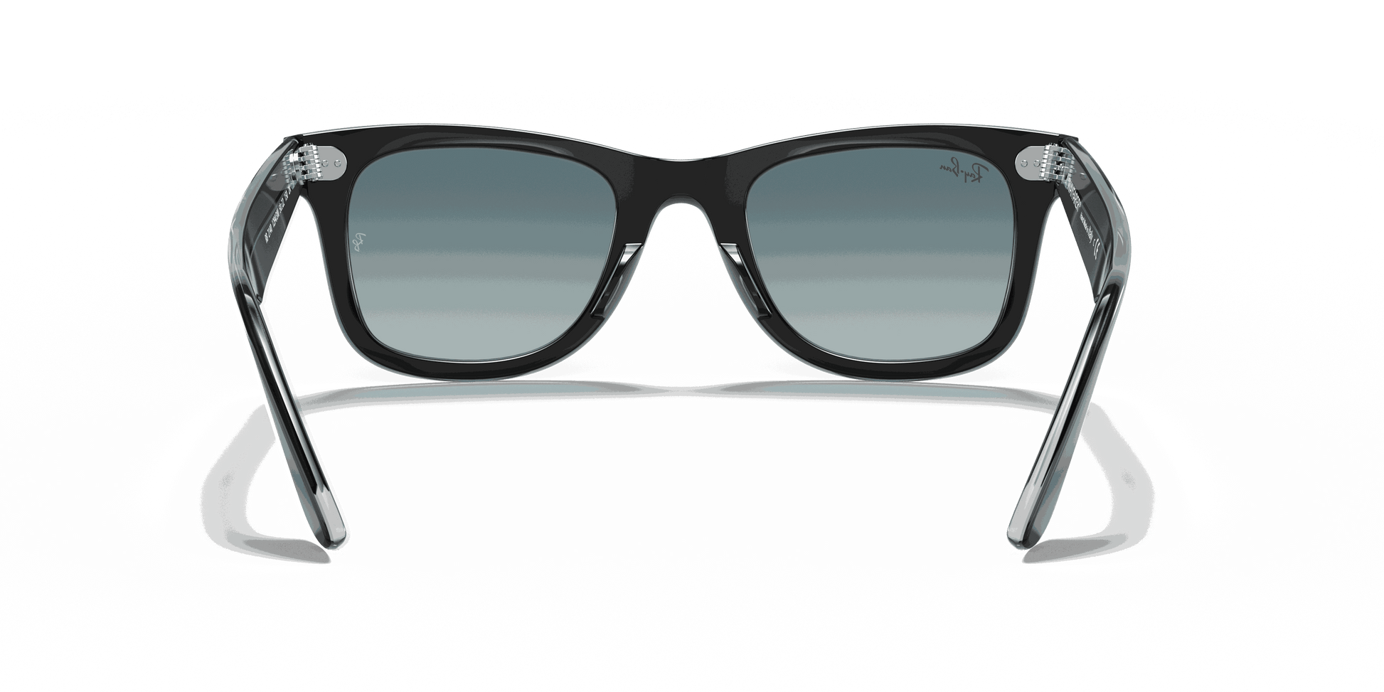[Blue Gradient Lenses, Polished Black On Transparent Frame]