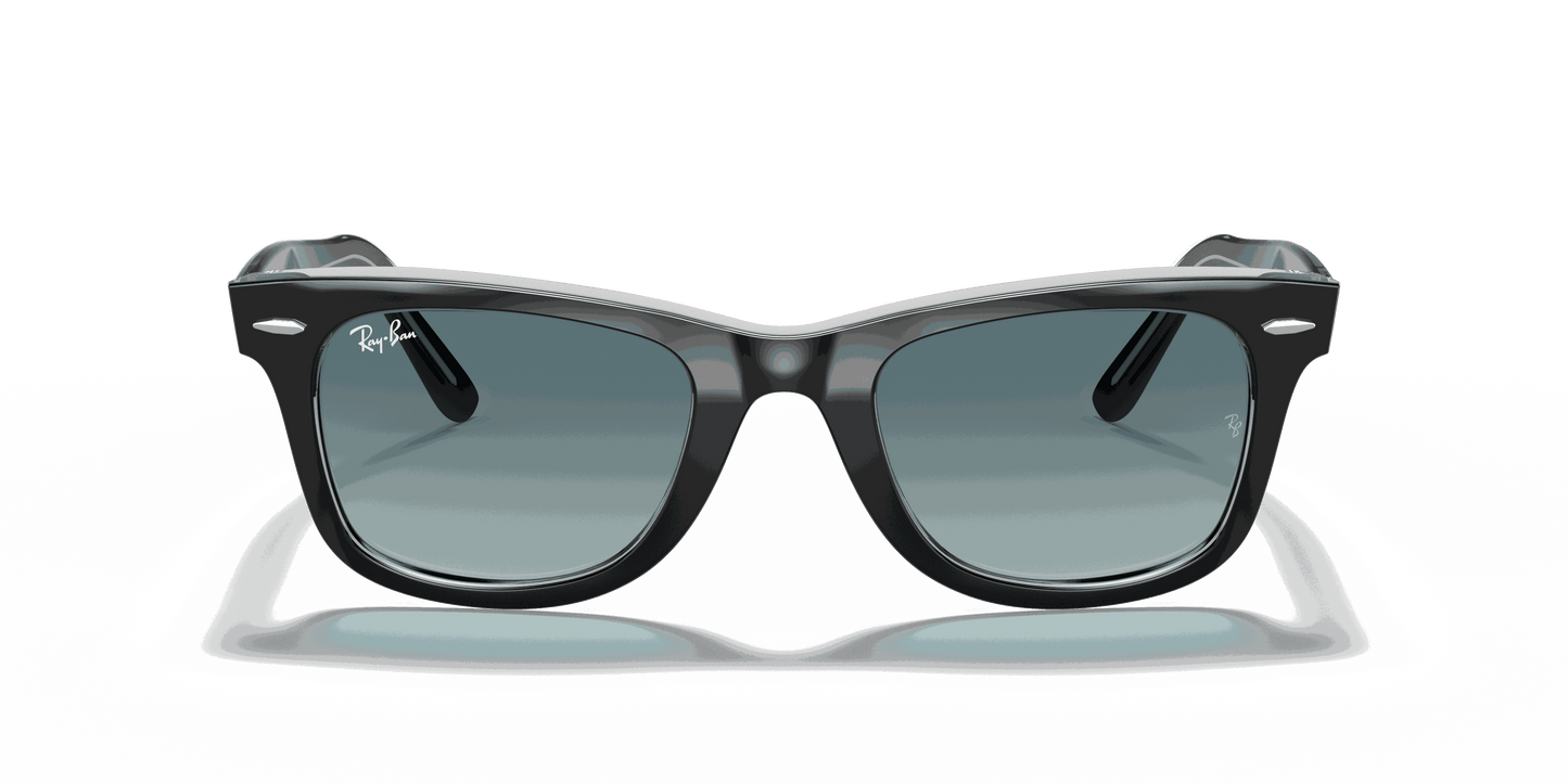 [Blue Gradient Lenses, Polished Black On Transparent Frame]