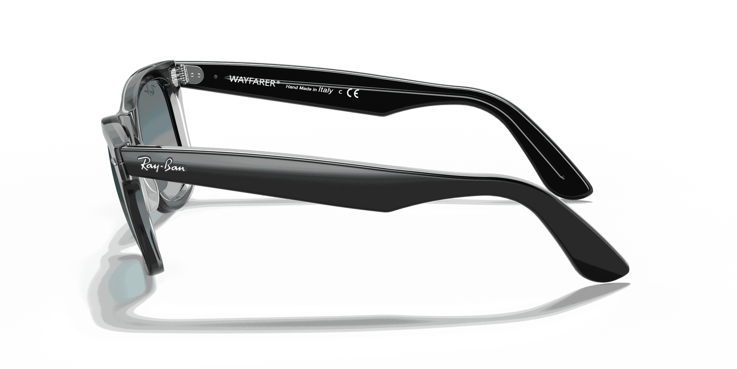 [Blue Gradient Lenses, Polished Black On Transparent Frame]