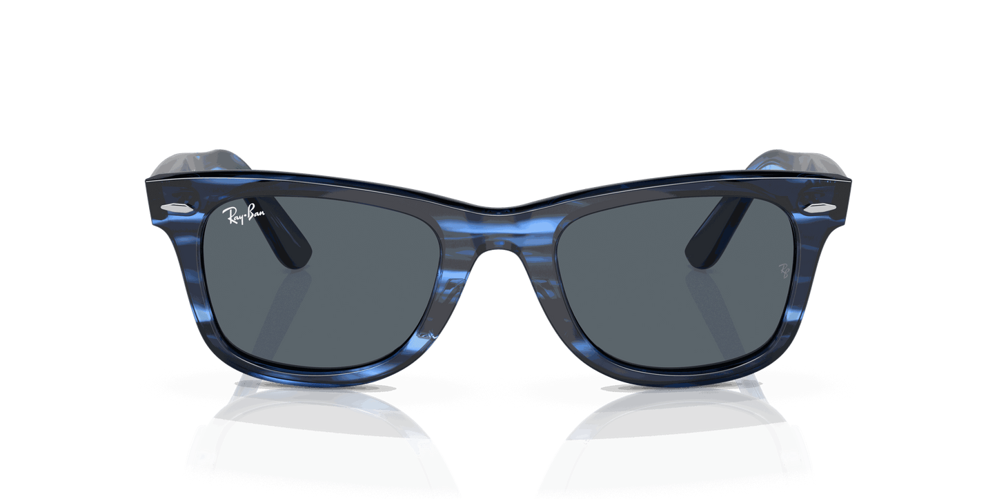 [Blue Lenses, Polished Striped Blue Frame]