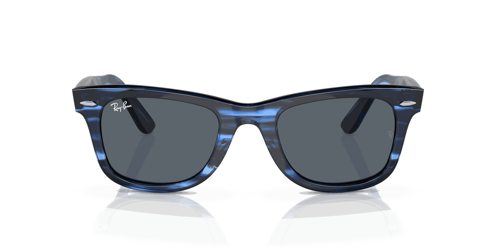 [Blue Lenses, Polished Striped Blue Frame]