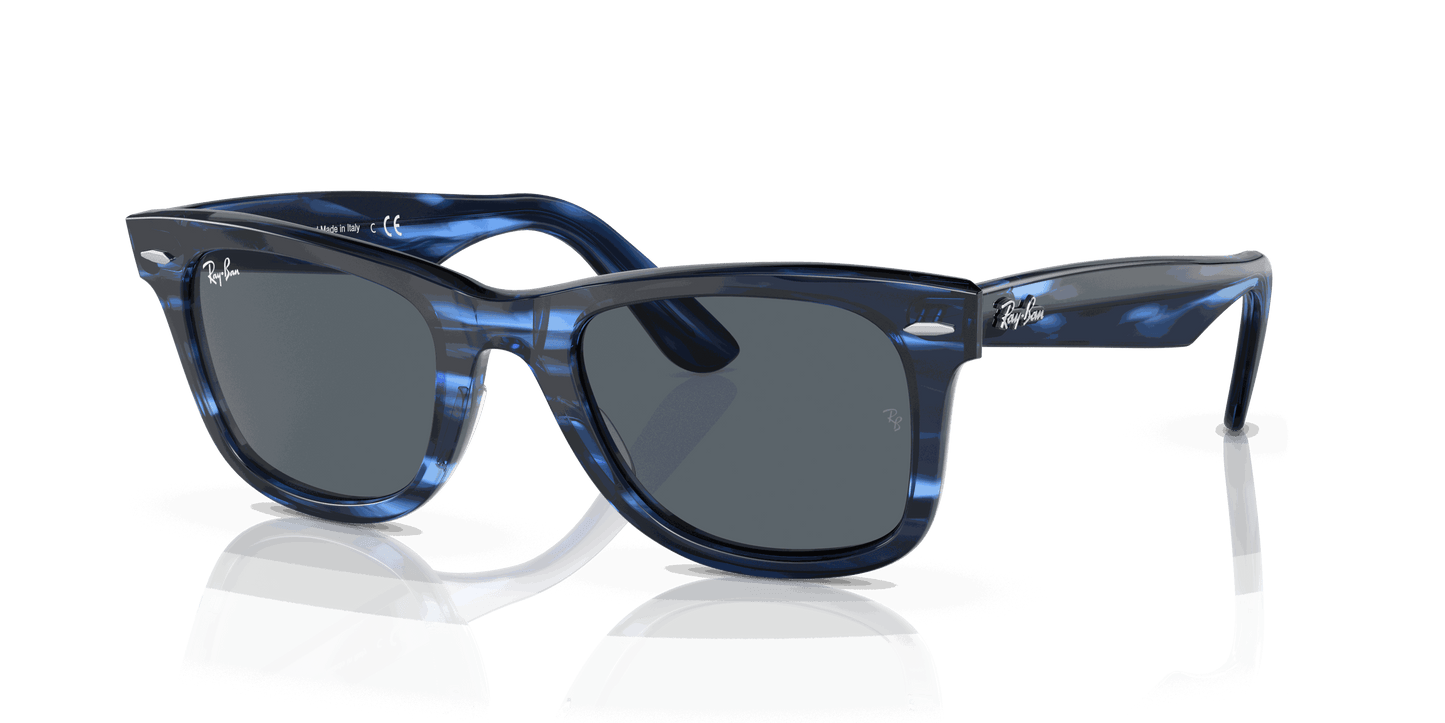 [Blue Lenses, Polished Striped Blue Frame]