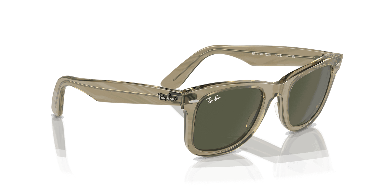 [Green Lenses, Polished Photo Striped Grey Frame]