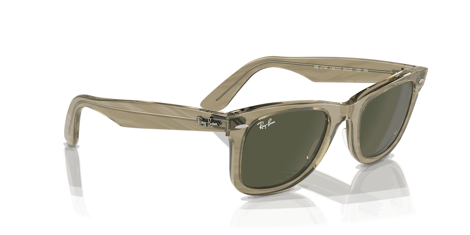 [Green Lenses, Polished Photo Striped Grey Frame]