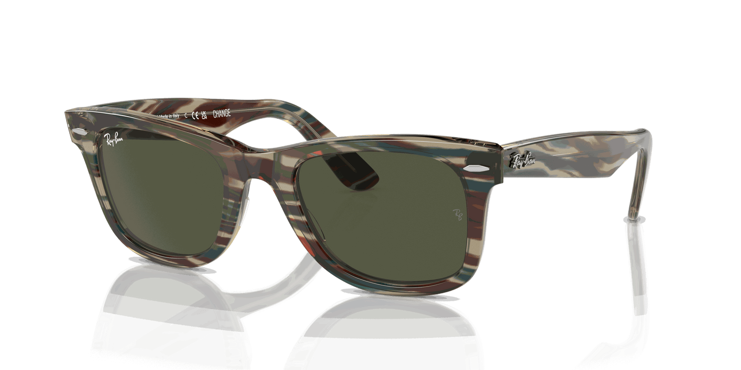 [Green Lenses, Polished Photo Striped Grey Frame]