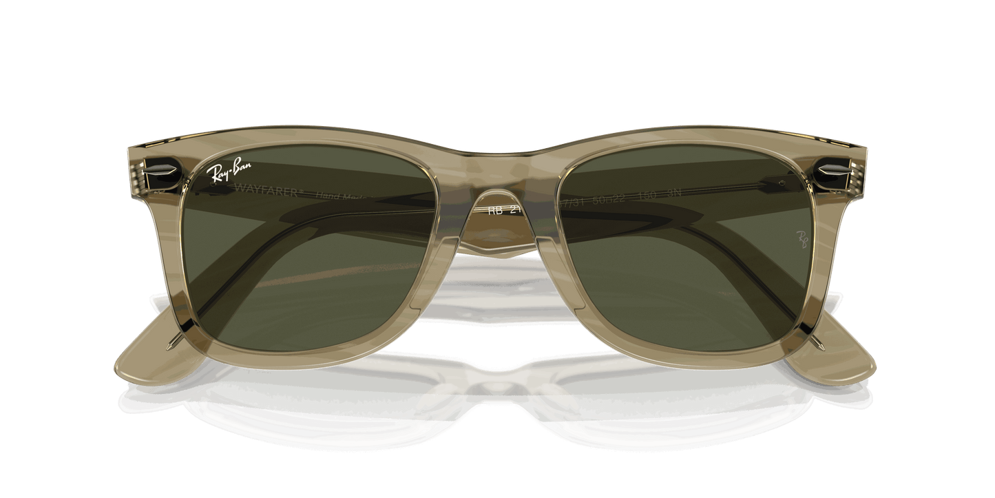 [Green Lenses, Polished Photo Striped Grey Frame]