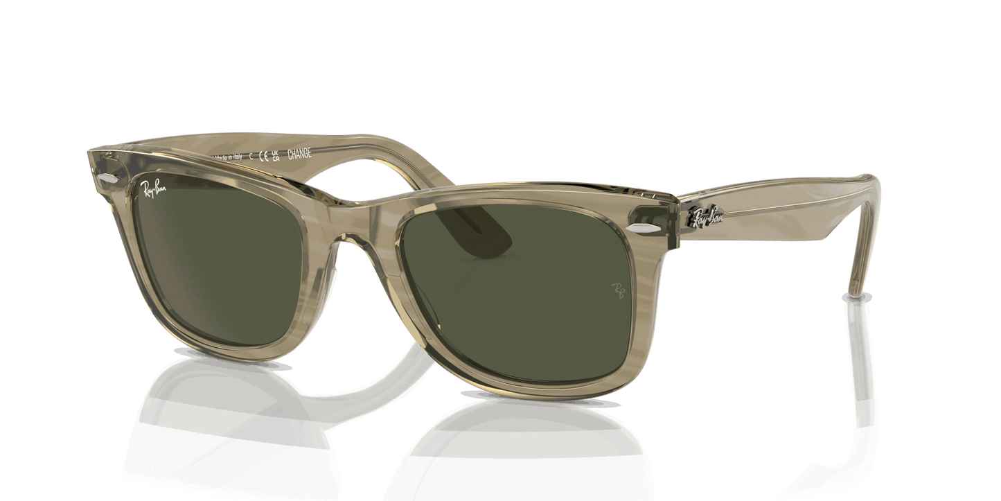 [Green Lenses, Polished Photo Striped Grey Frame]