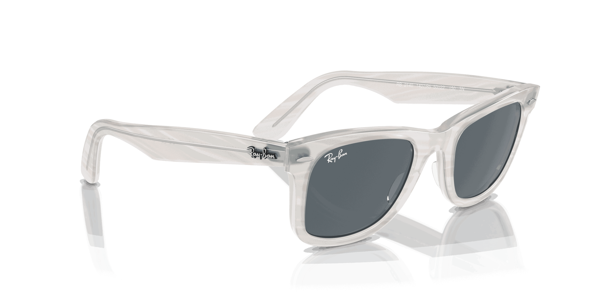 [Blue Lenses, Polished Photo Striped Light Blue Frame]