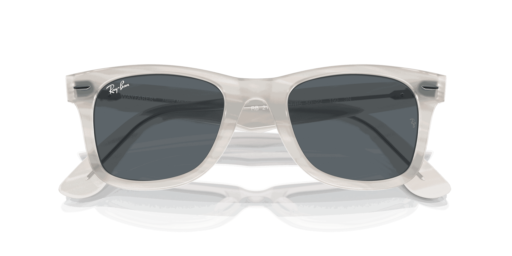 [Blue Lenses, Polished Photo Striped Light Blue Frame]