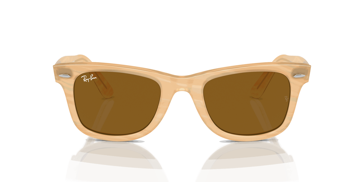 [Brown Lenses, Polished Photo Striped Brown Frame]