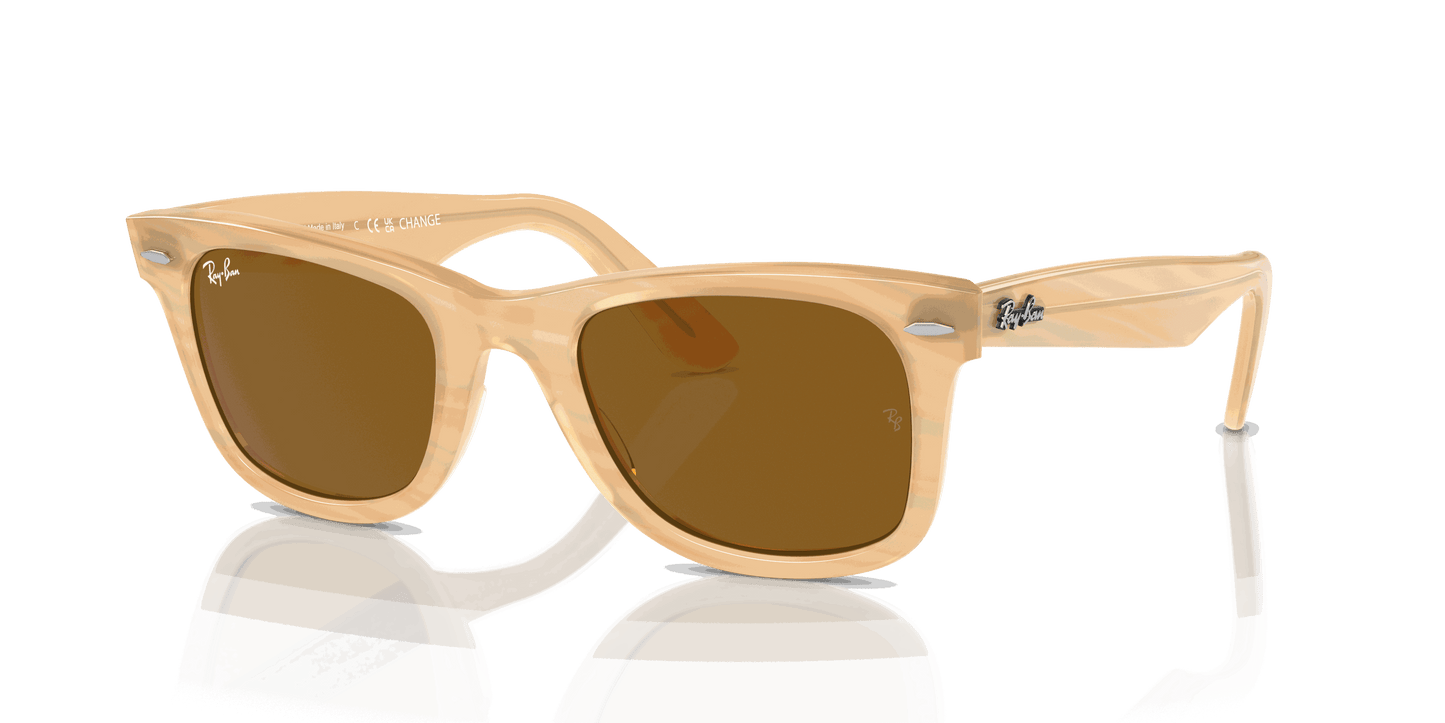 [Brown Lenses, Polished Photo Striped Brown Frame]