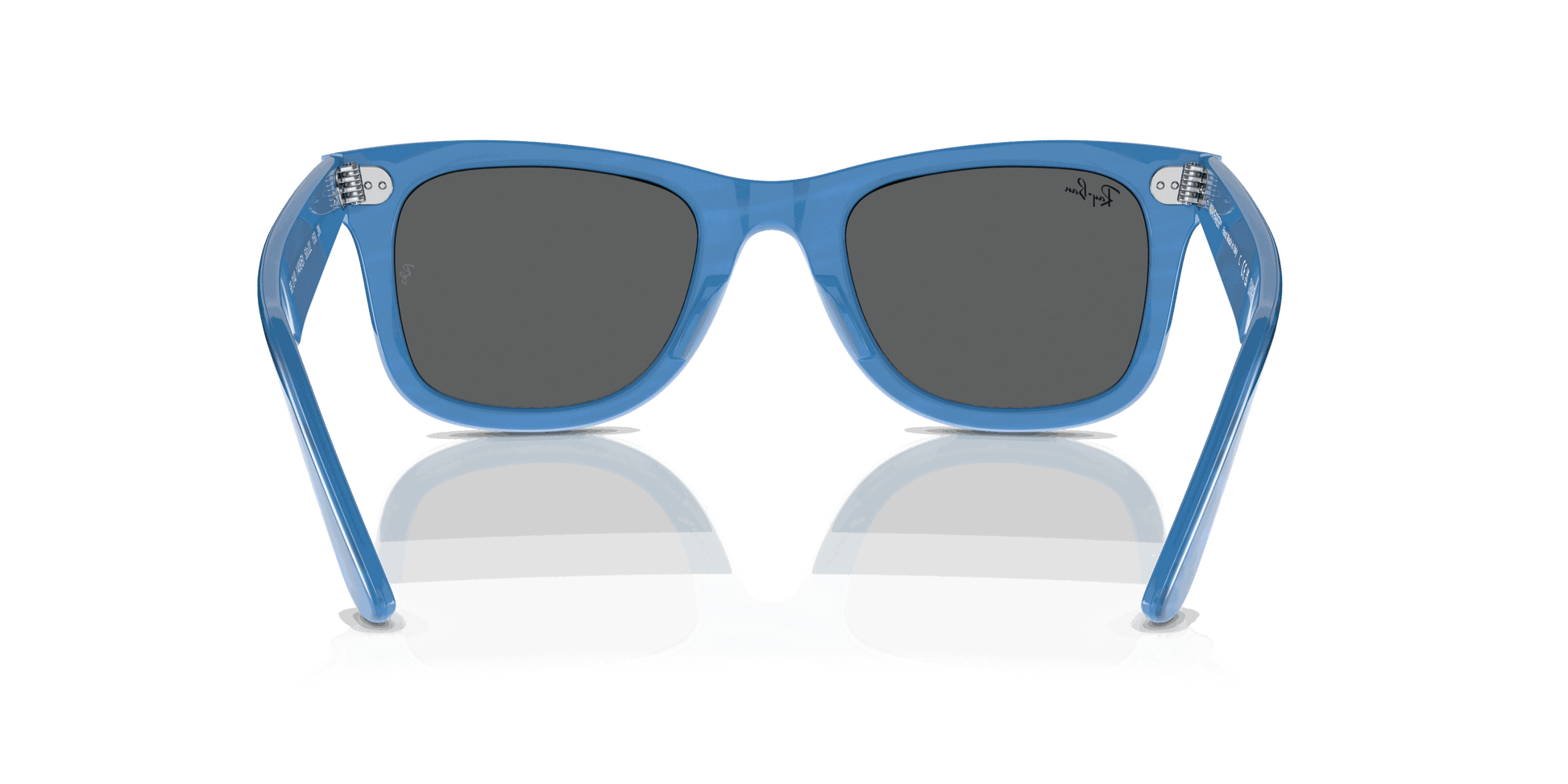 [Dark Grey Lenses, Polished Photo Striped Blue Frame]
