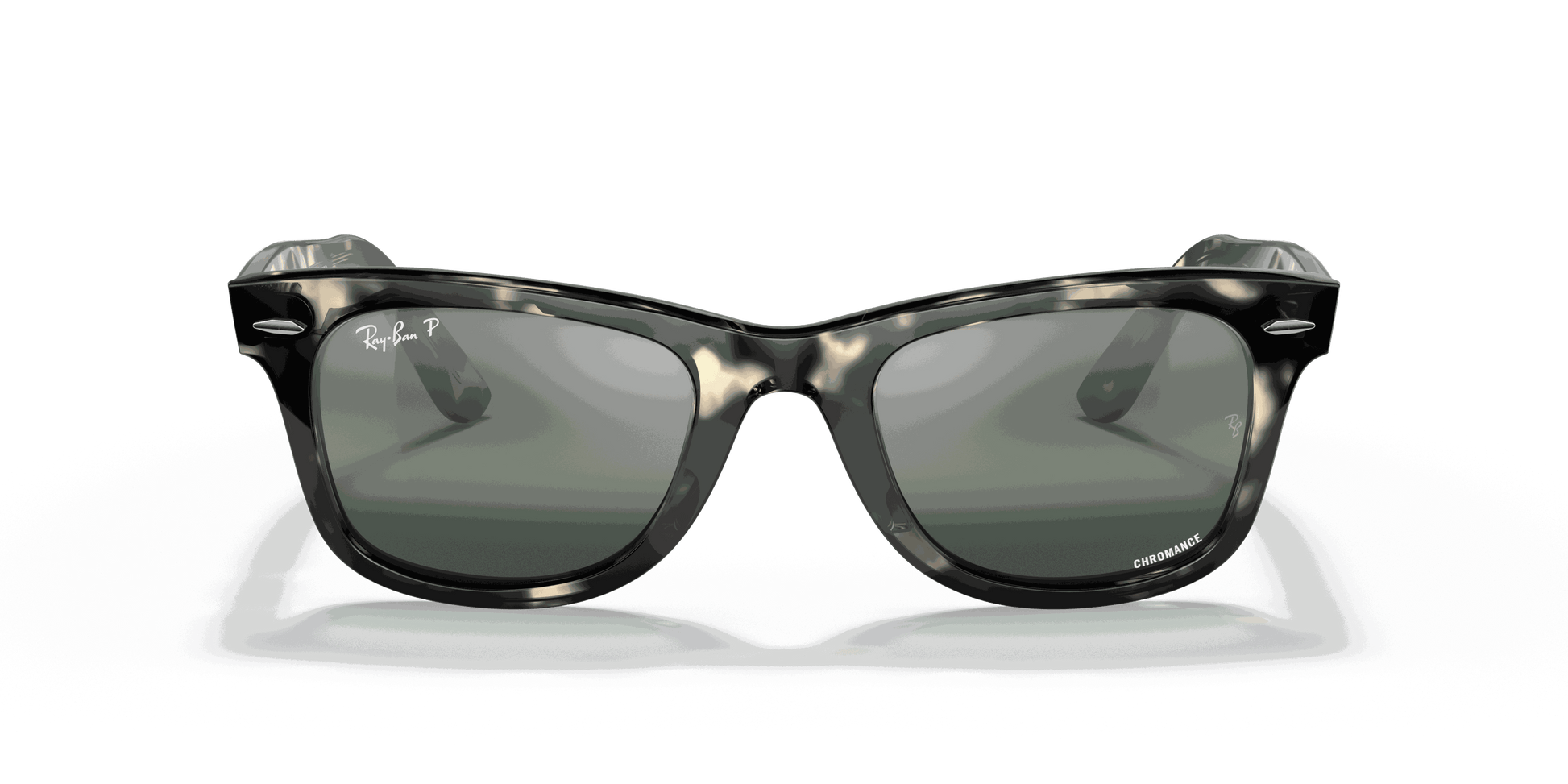 [Silver/Blue Lenses, Polished Grey Havana Frame]