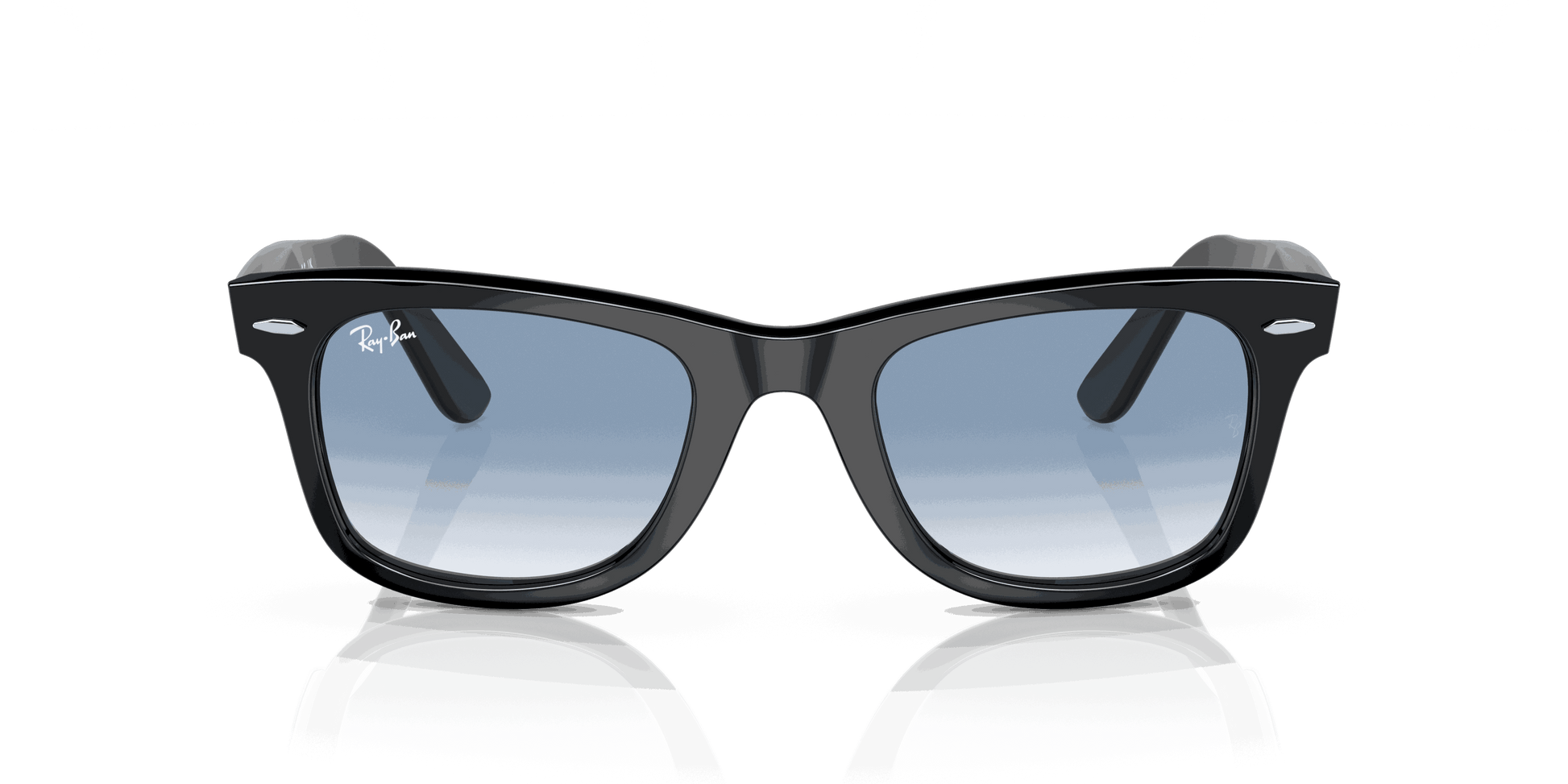 [Blue Lenses, Polished Black Frame]