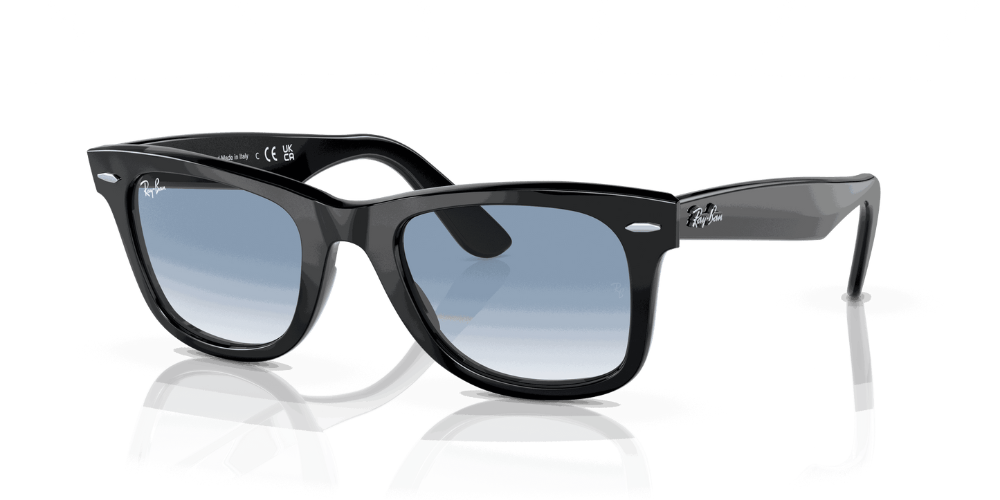 [Blue Lenses, Polished Black Frame]