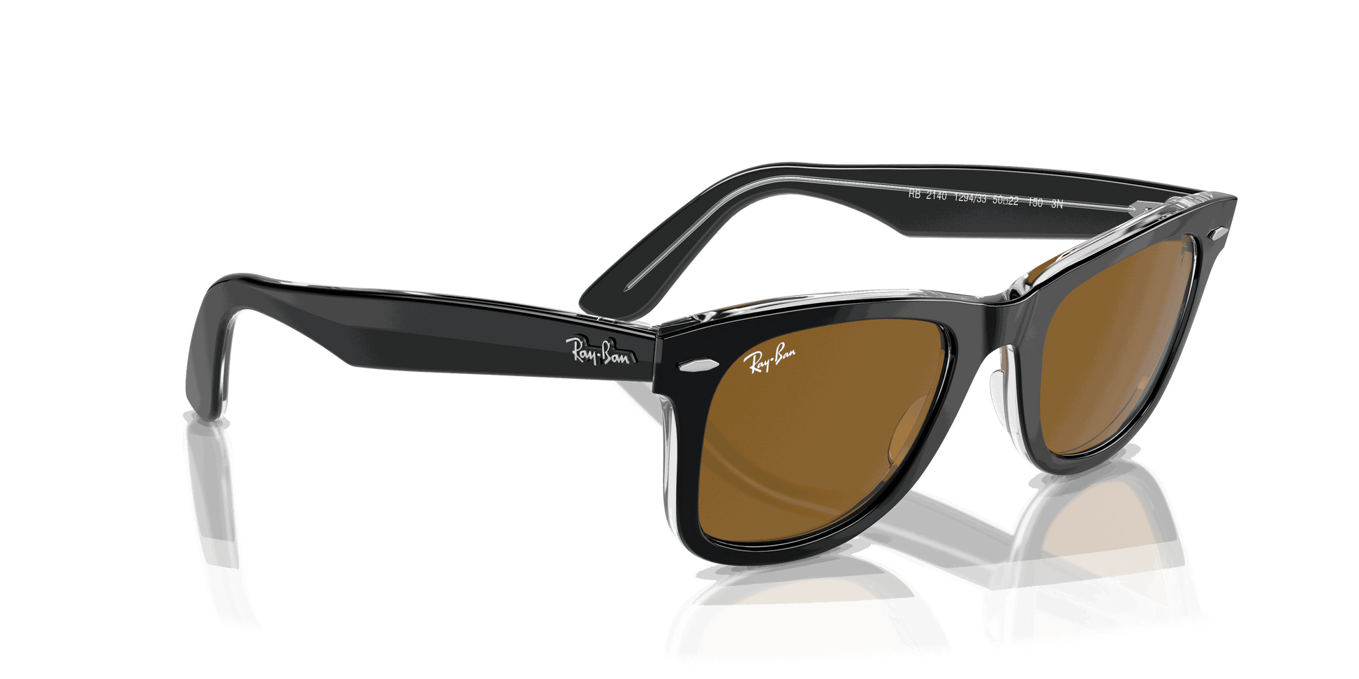 [Brown Lenses, Polished Black On Transparent Frame]