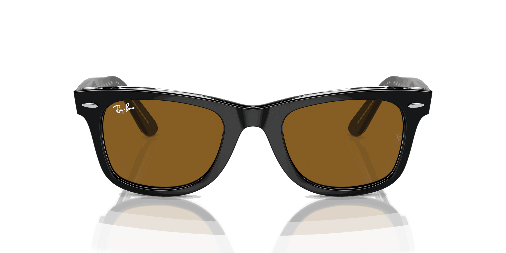[Brown Lenses, Polished Black On Transparent Frame]