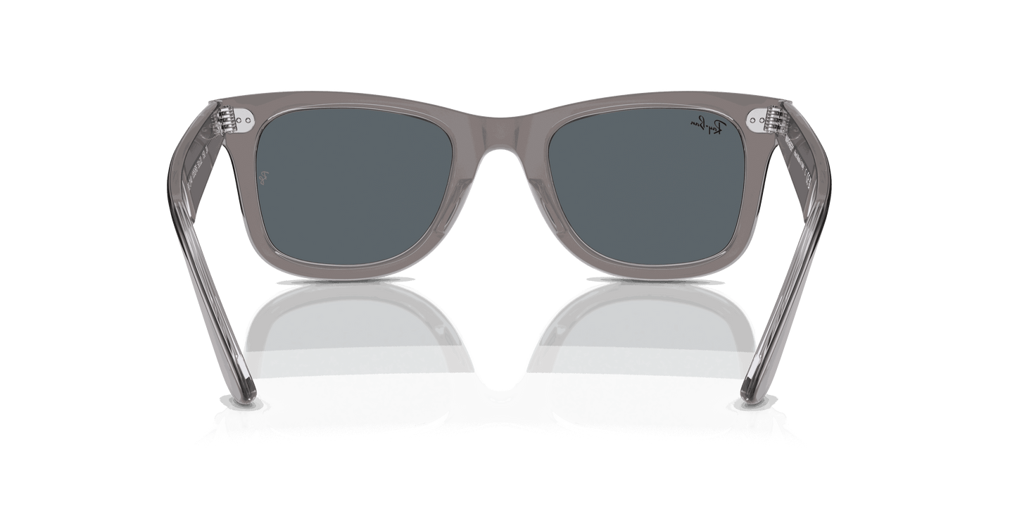 [Blue Lenses, Polished Grey On Transparent Frame]