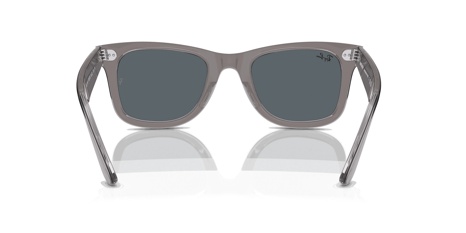 [Blue Lenses, Polished Grey On Transparent Frame]