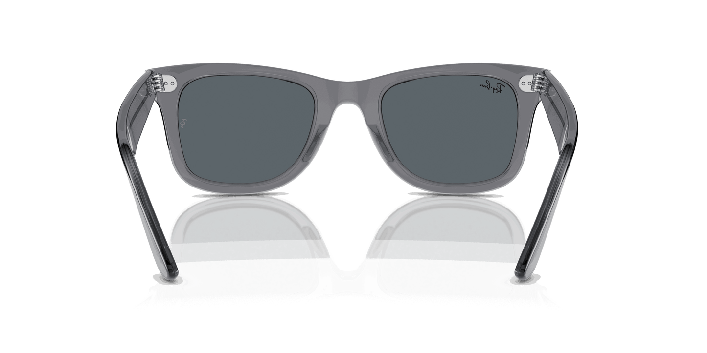 [Blue Lenses, Polished Transparent Grey Frame]