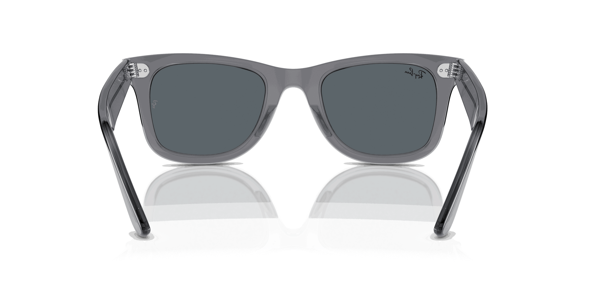[Blue Lenses, Polished Transparent Grey Frame]