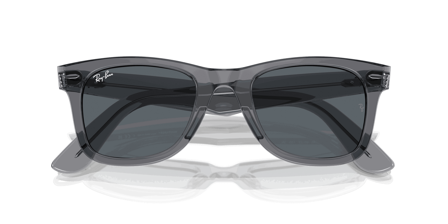 [Blue Lenses, Polished Transparent Grey Frame]