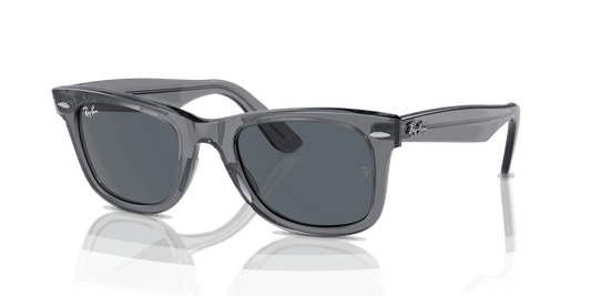 [Blue Lenses, Polished Transparent Grey Frame]