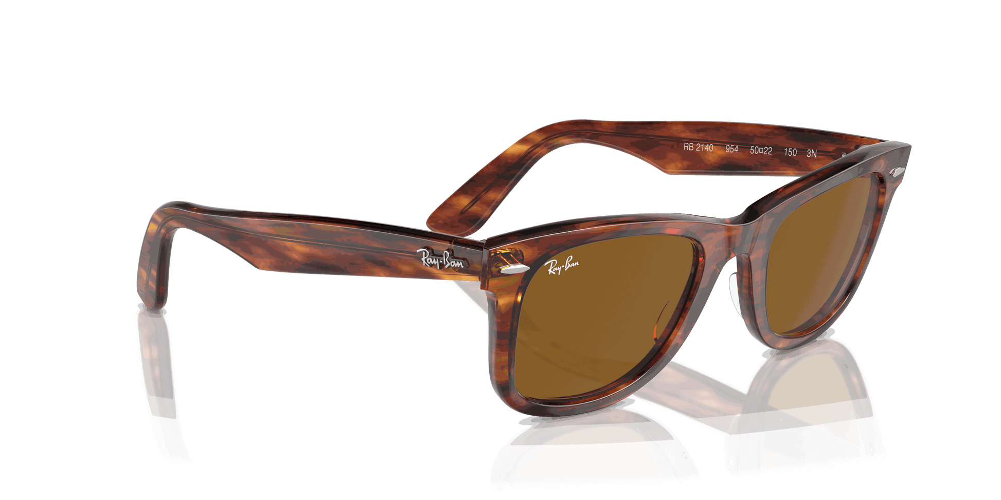 [B-15 Brown Lenses, Polished Striped Havana Frame]