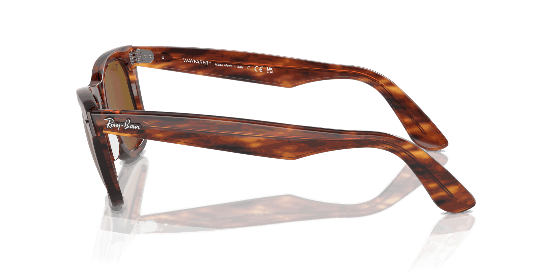 [B-15 Brown Lenses, Polished Striped Havana Frame]