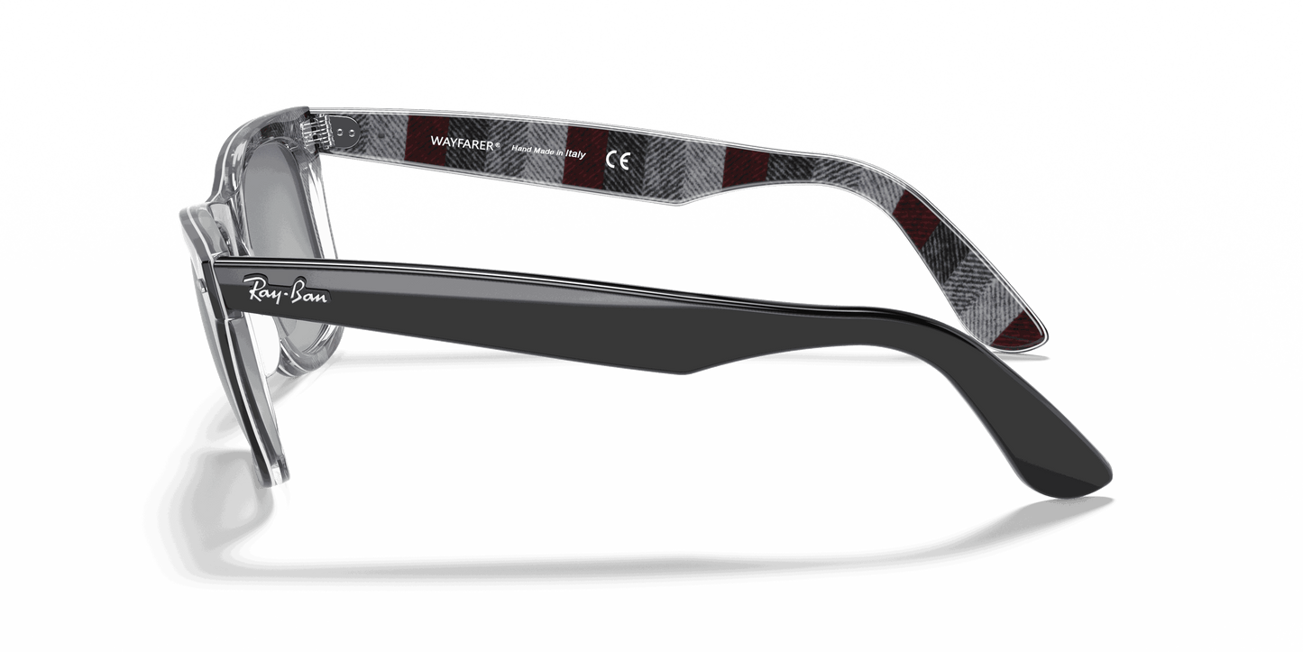 [Light Grey Gradient Blue Lenses, Polished Black Frame]