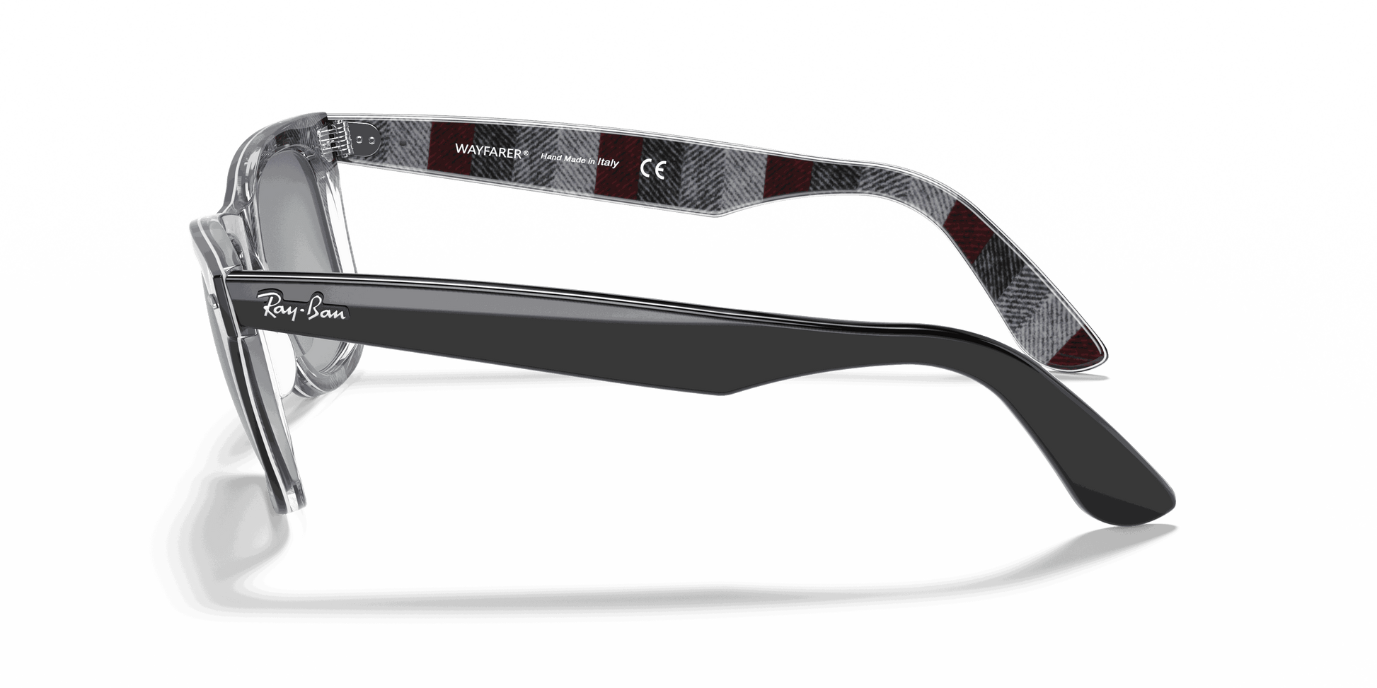 [Light Grey Gradient Blue Lenses, Polished Black Frame]