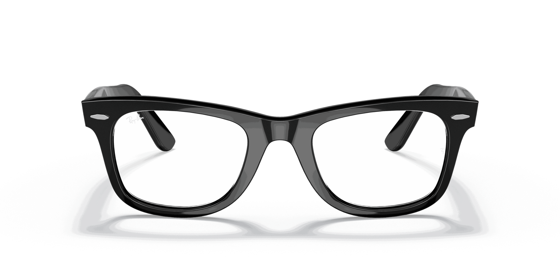 [Clear Lenses, Polished Black Frame]