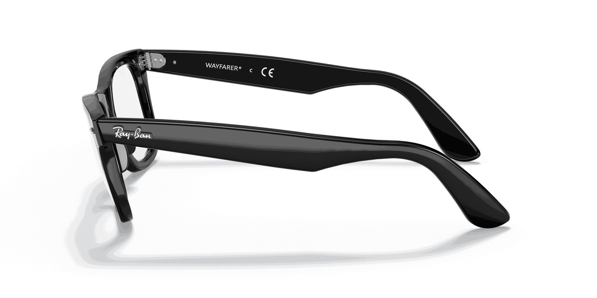 [Clear Lenses, Polished Black Frame]