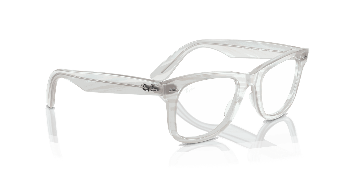 [Clear Lenses, Polished Photo Striped Light Blue Frame]