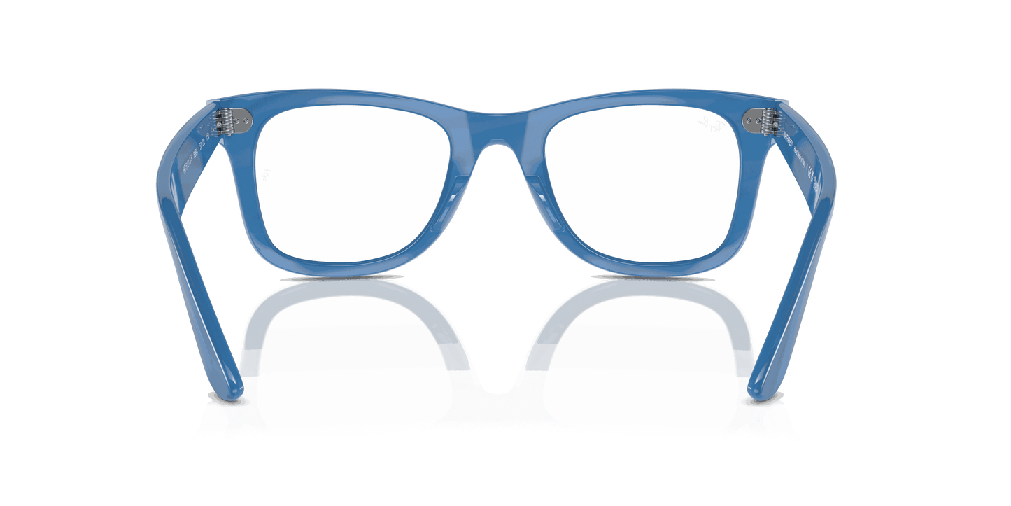 [Clear Lenses, Polished Photo Striped Blue Frame]