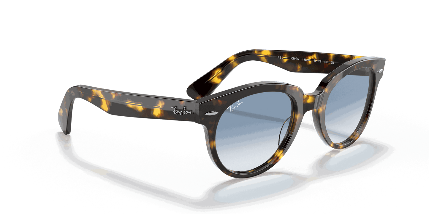 [Light Blue Gradient Lenses, Polished Yellow Havana Frame]