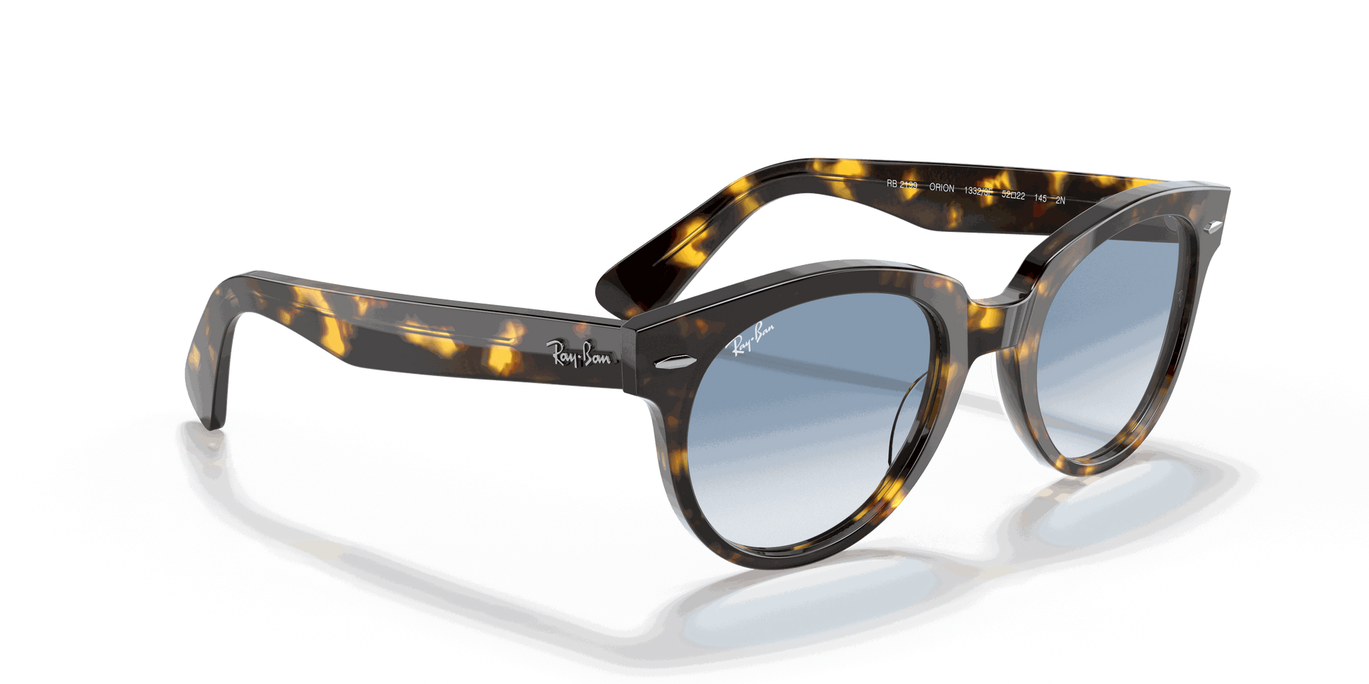[Light Blue Gradient Lenses, Polished Yellow Havana Frame]