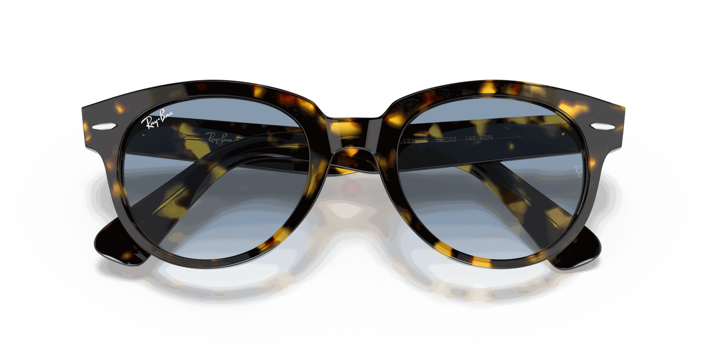 [Light Blue Gradient Lenses, Polished Yellow Havana Frame]