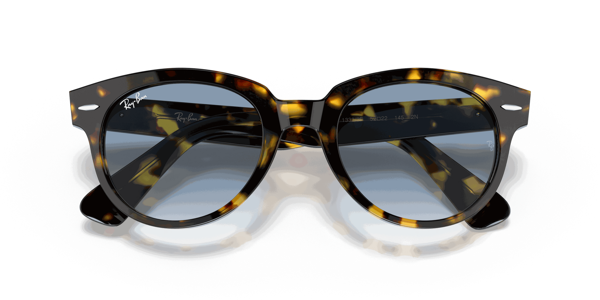 [Light Blue Gradient Lenses, Polished Yellow Havana Frame]