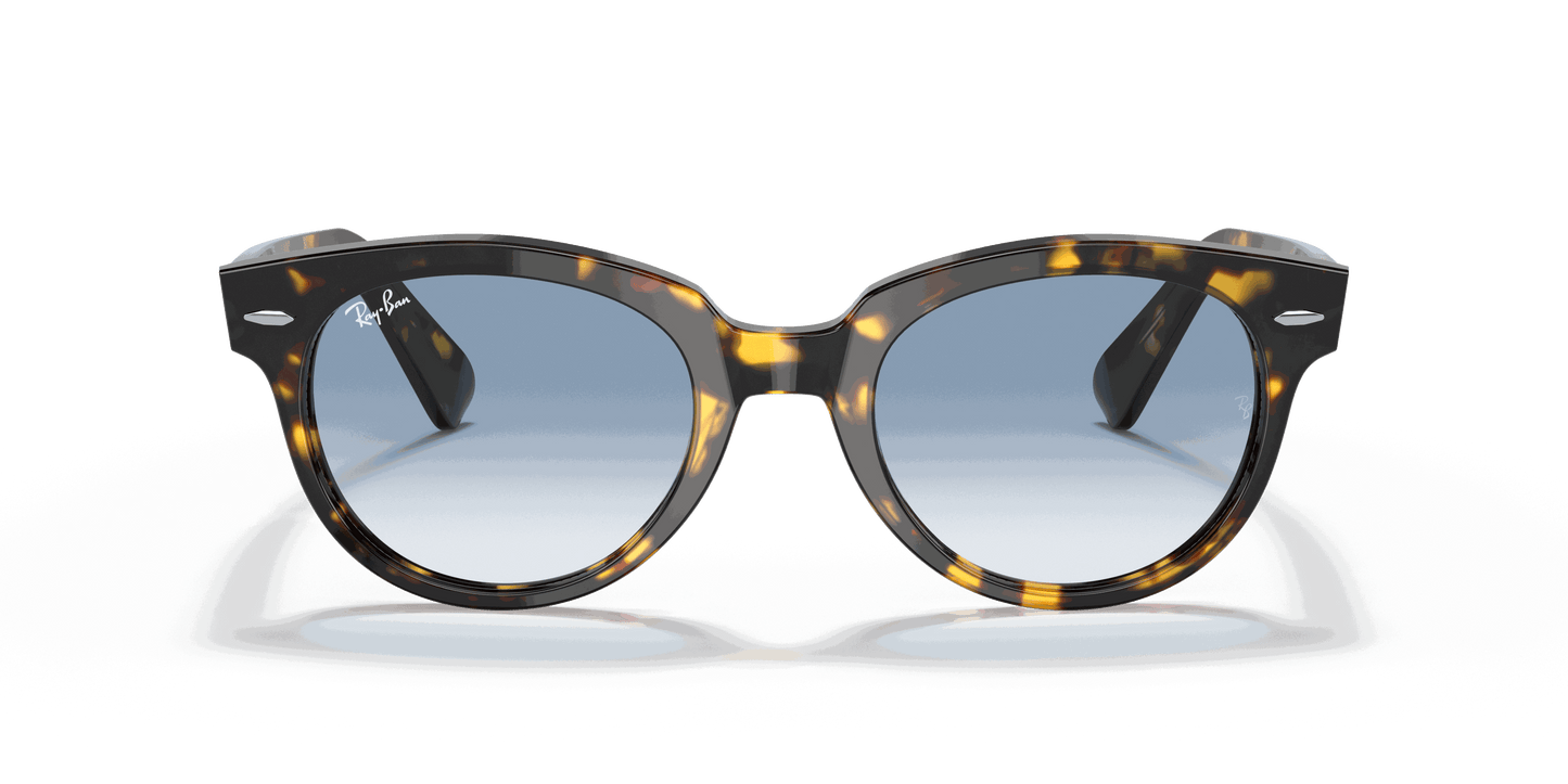 [Light Blue Gradient Lenses, Polished Yellow Havana Frame]