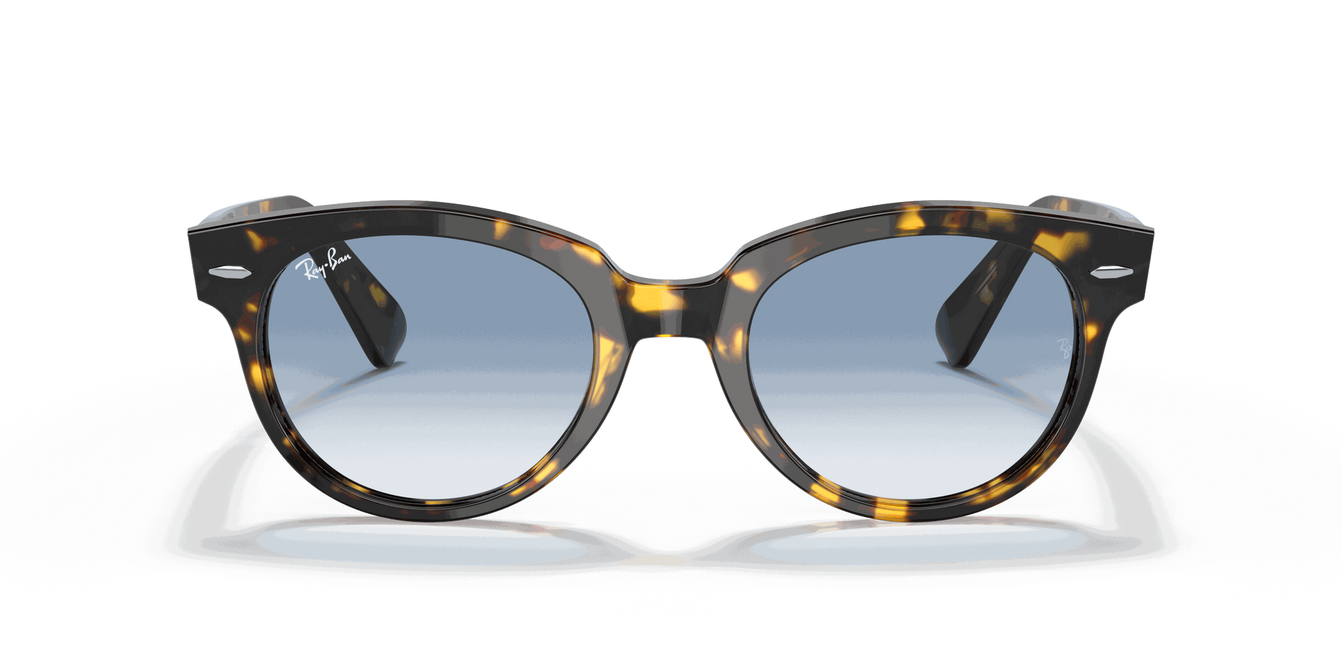 [Light Blue Gradient Lenses, Polished Yellow Havana Frame]
