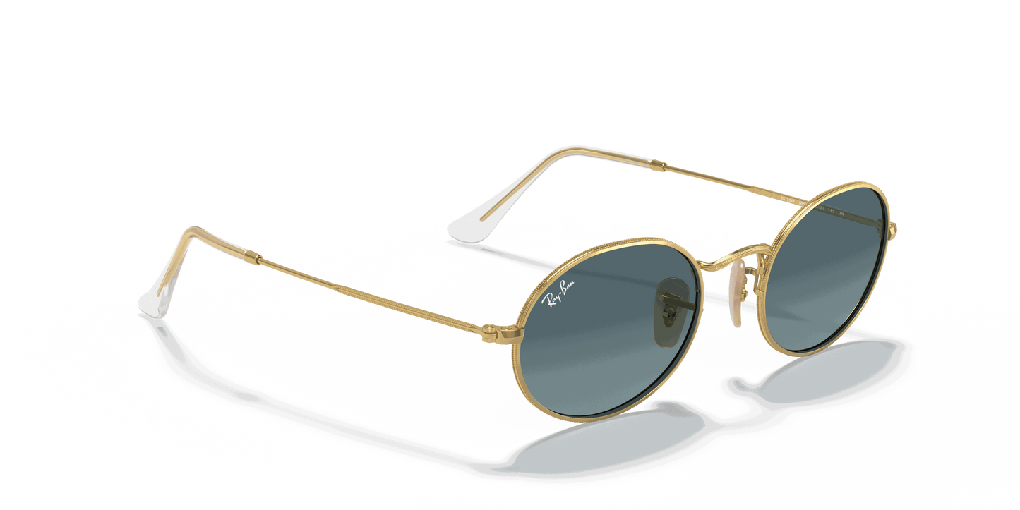 [Blue Gradient Lenses, Polished Arista Gold Frame]