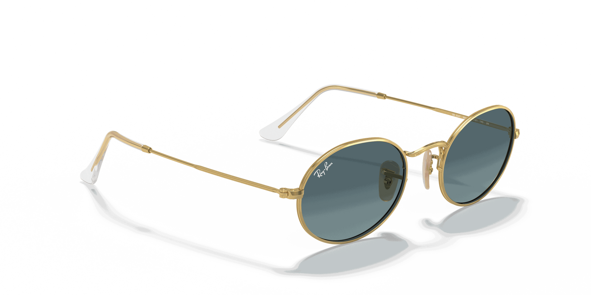 [Blue Gradient Lenses, Polished Arista Gold Frame]