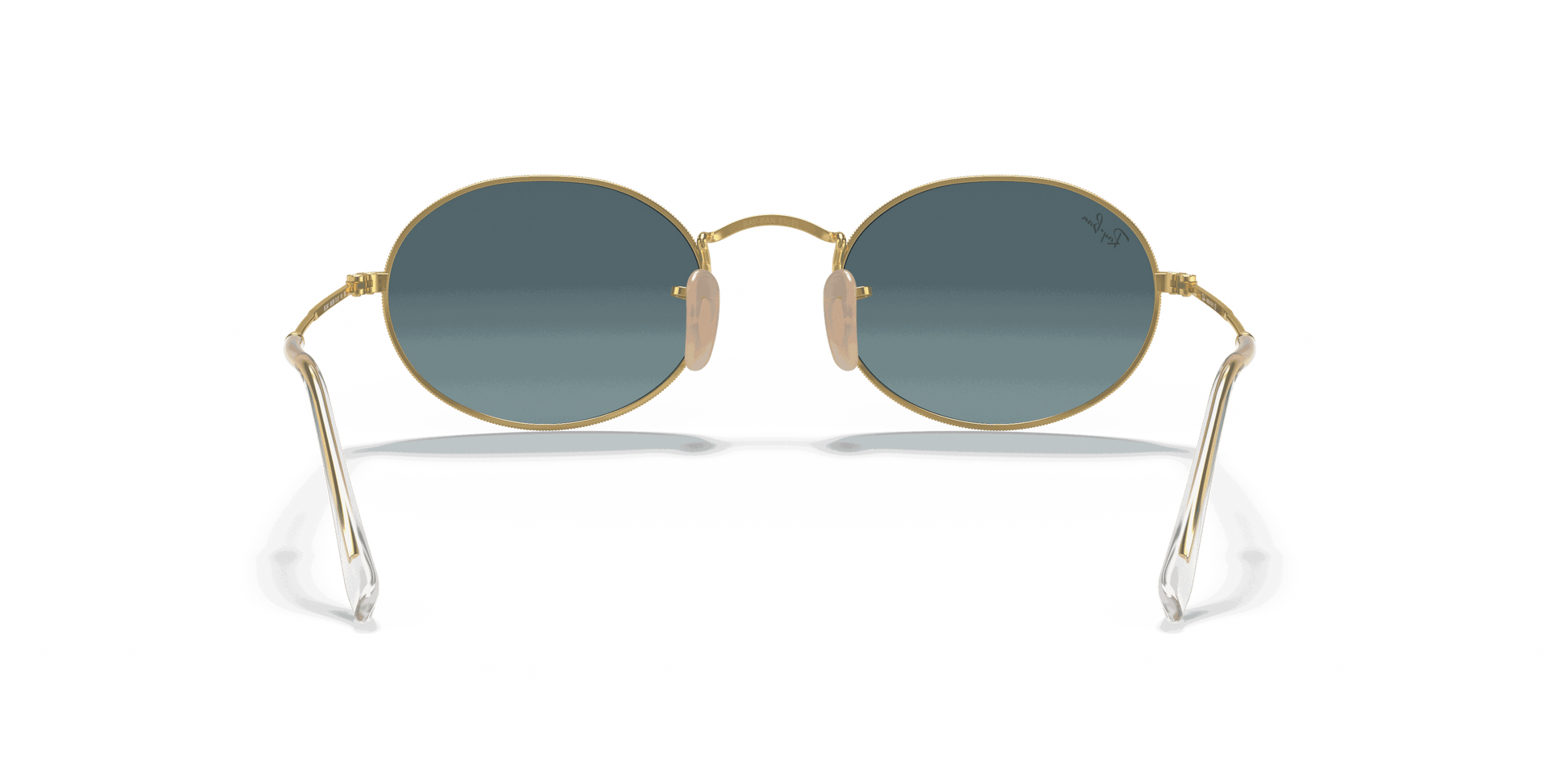 [Blue Gradient Lenses, Polished Arista Gold Frame]