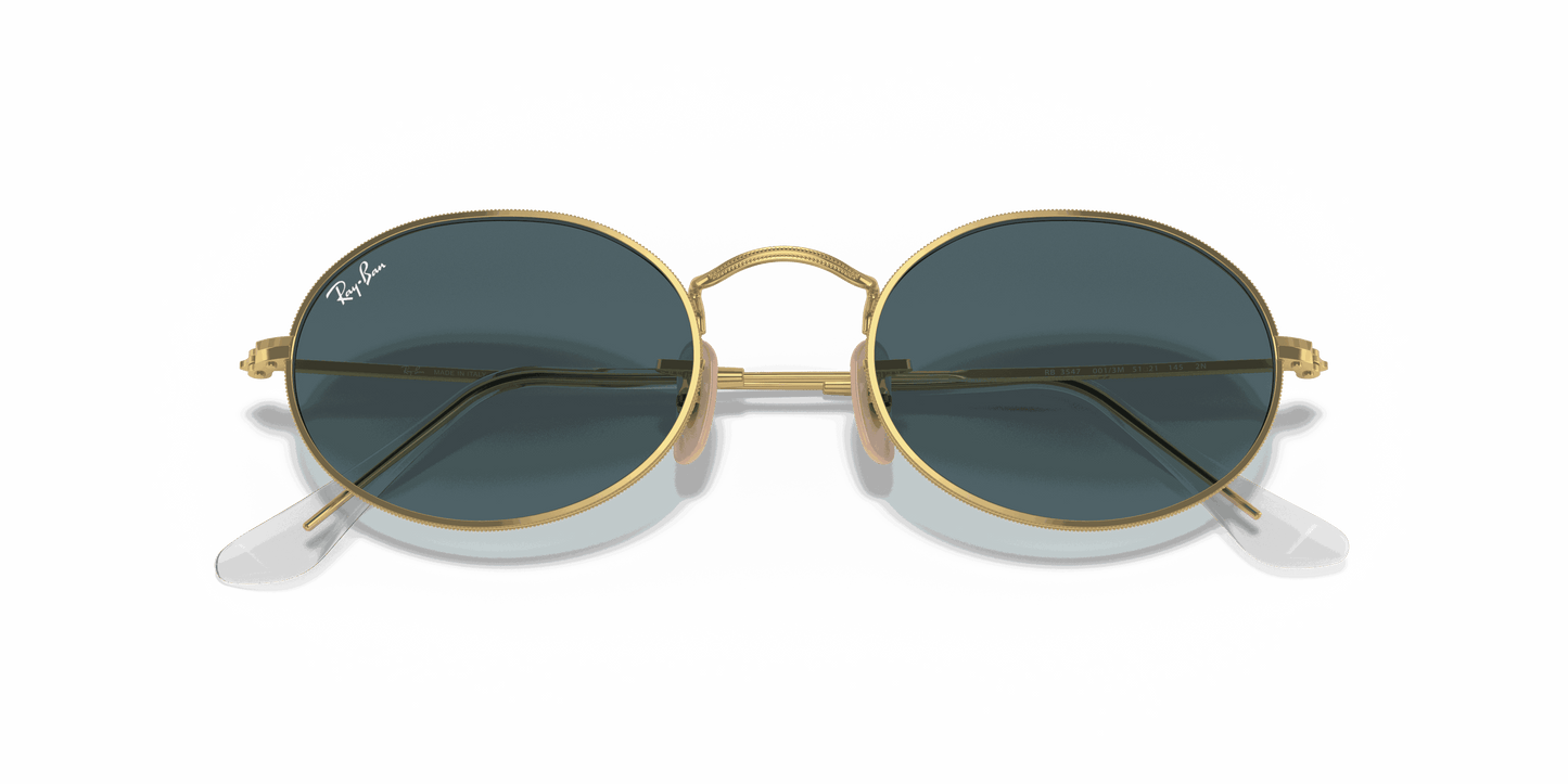 [Blue Gradient Lenses, Polished Arista Gold Frame]