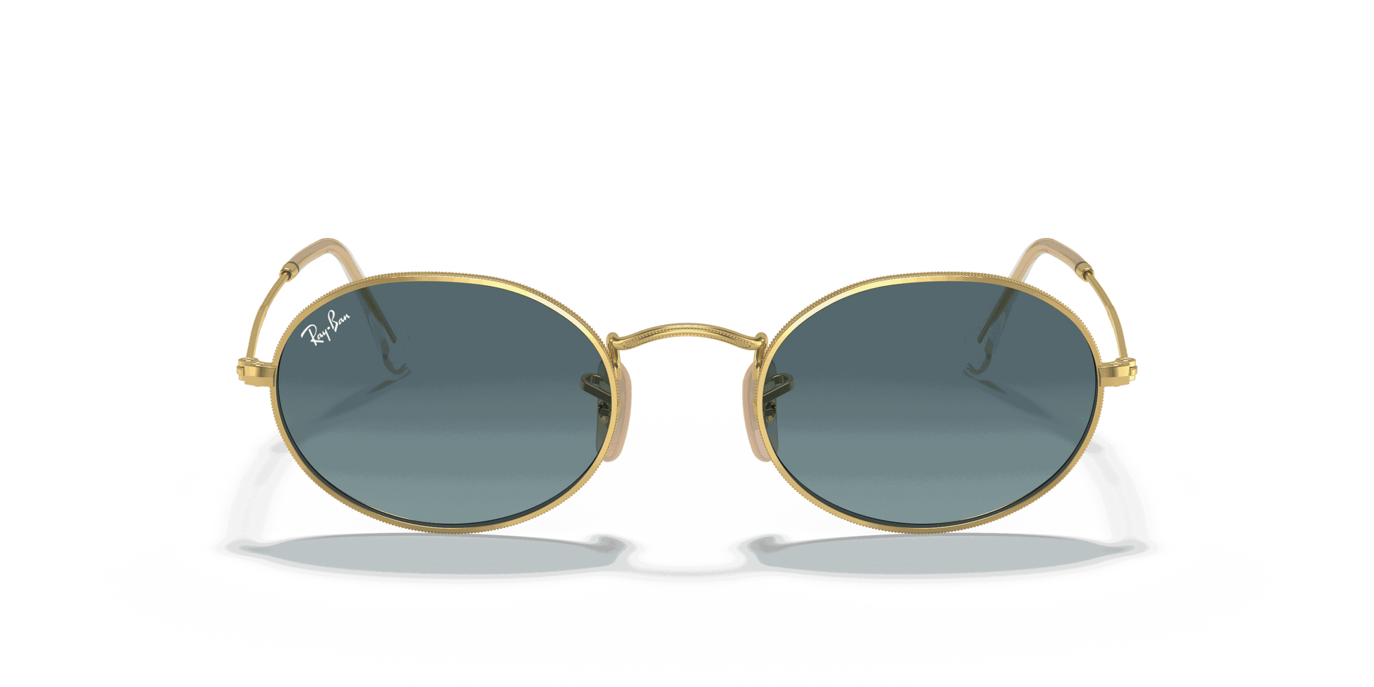 [Blue Gradient Lenses, Polished Arista Gold Frame]